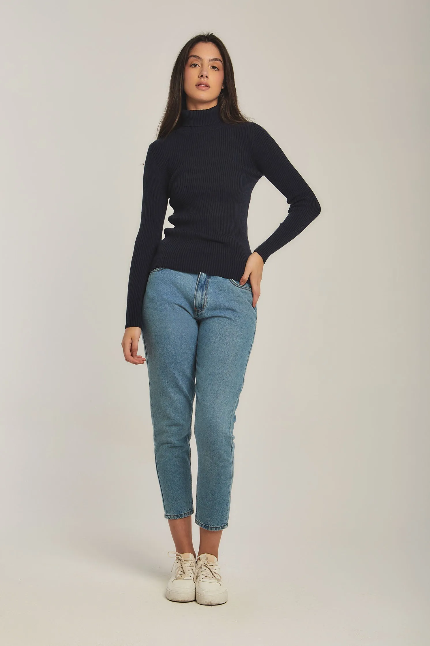 Women Sweat Shirt Crew Neck RegularNavy