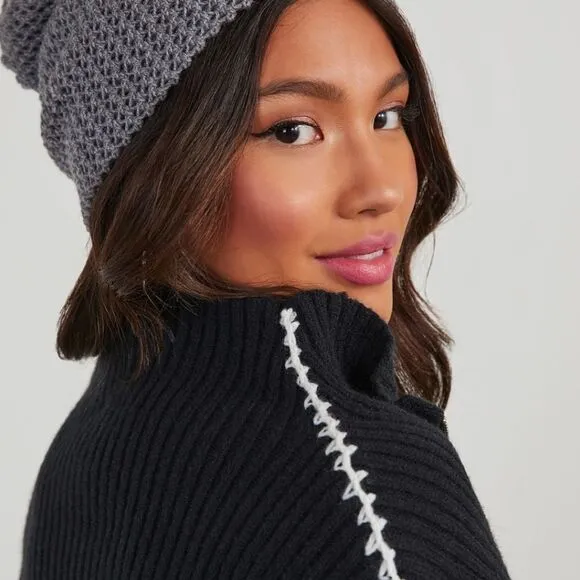 Zip Up Mock Neck Sweater
